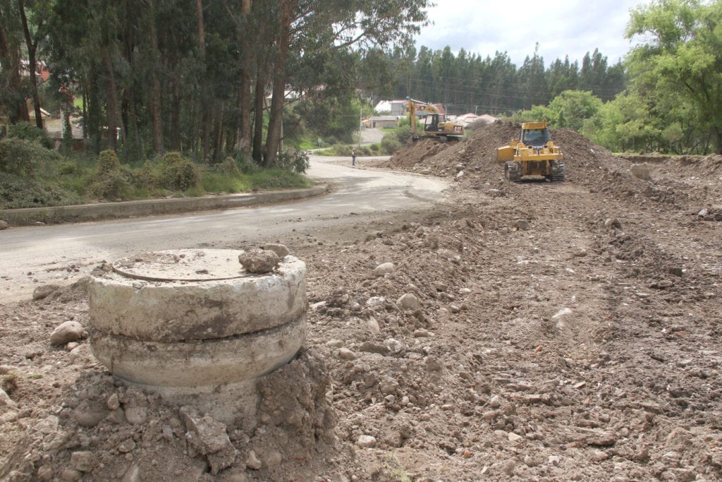 Obras en la Avenida del Migrante, sector Patamarca, la última obra que se hará con el crédito de la CAF.