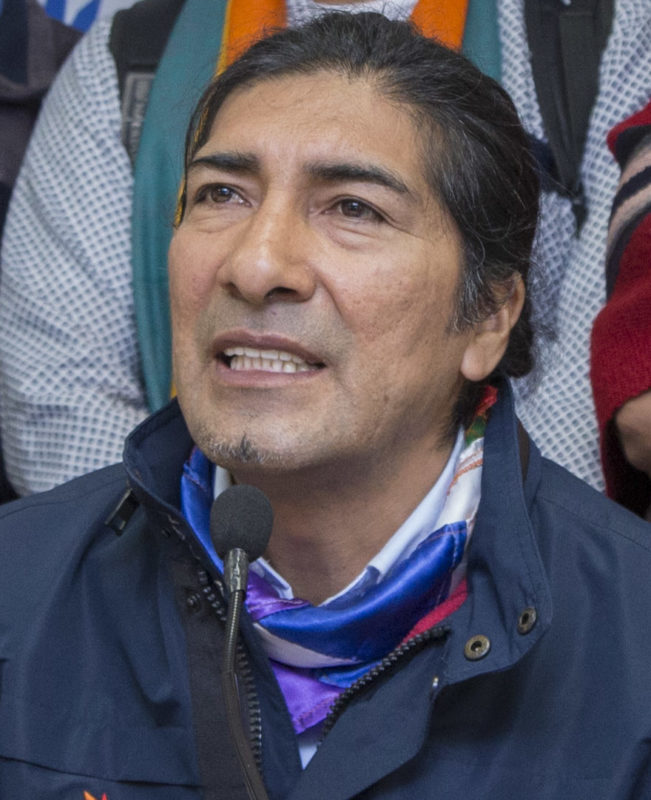 El prefecto Yaku Pérez, se refirió a la competencia de riego. (Archivo)