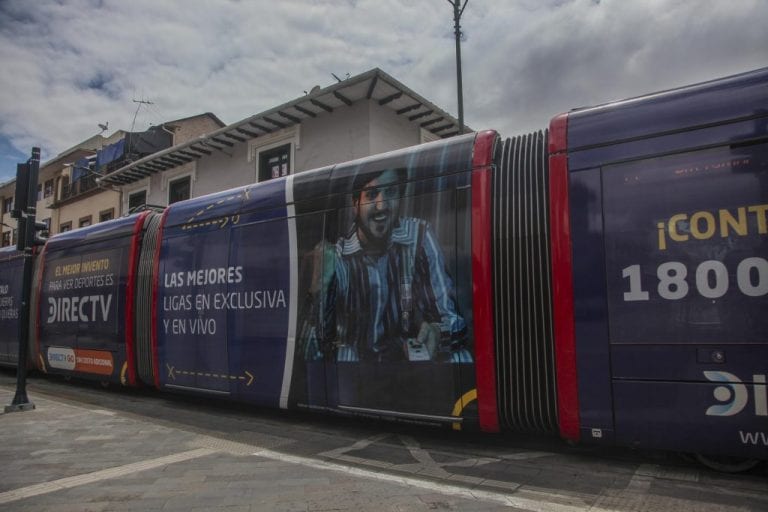 La publicidad en el tranvía de Cuenca fue un canje