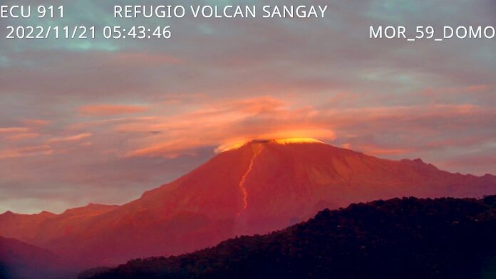 Erupción volcán Sangay