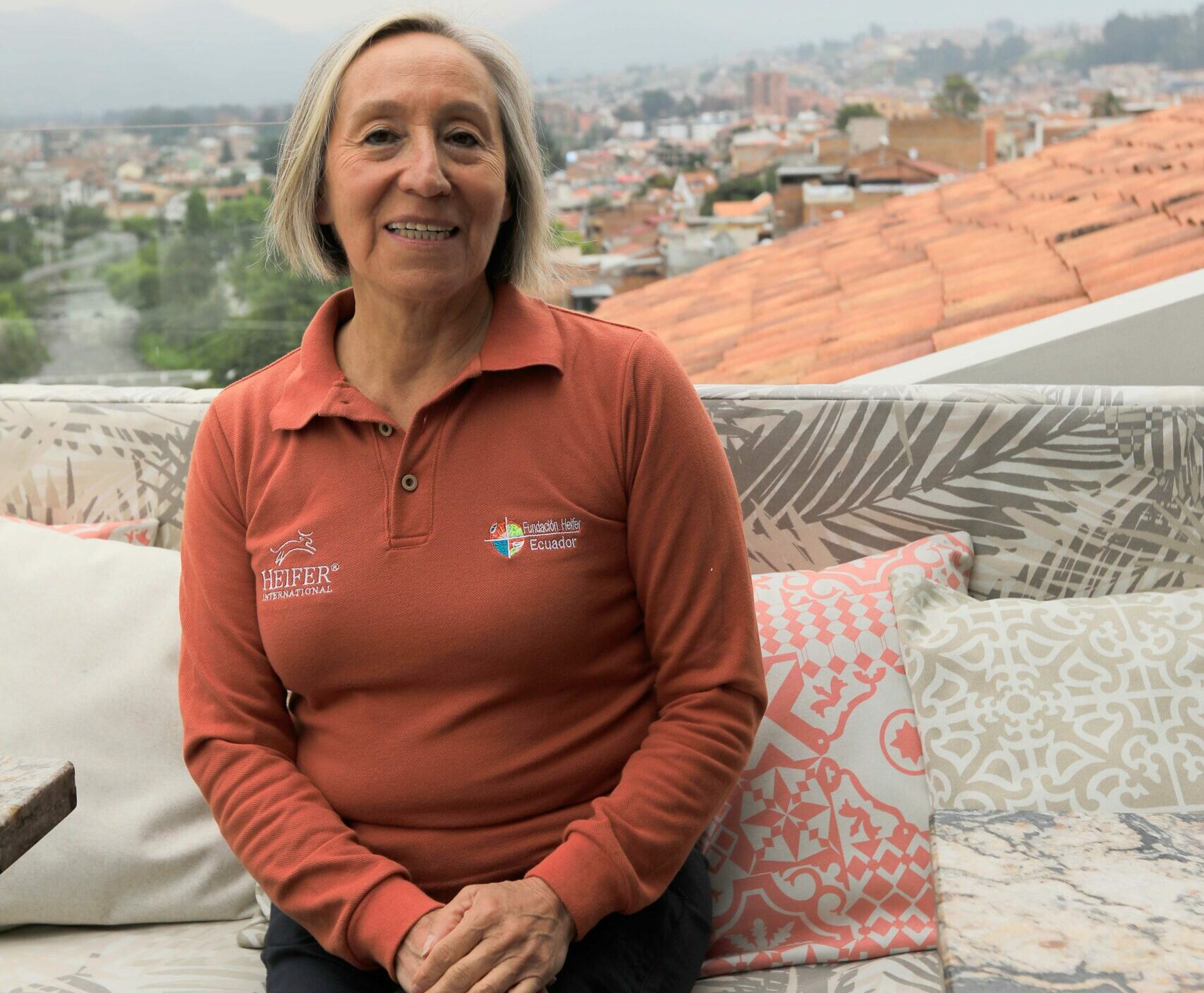 Rosa Rodríguez, directora de Heifer Ecuador, durante su visita a Cuenca. XCA