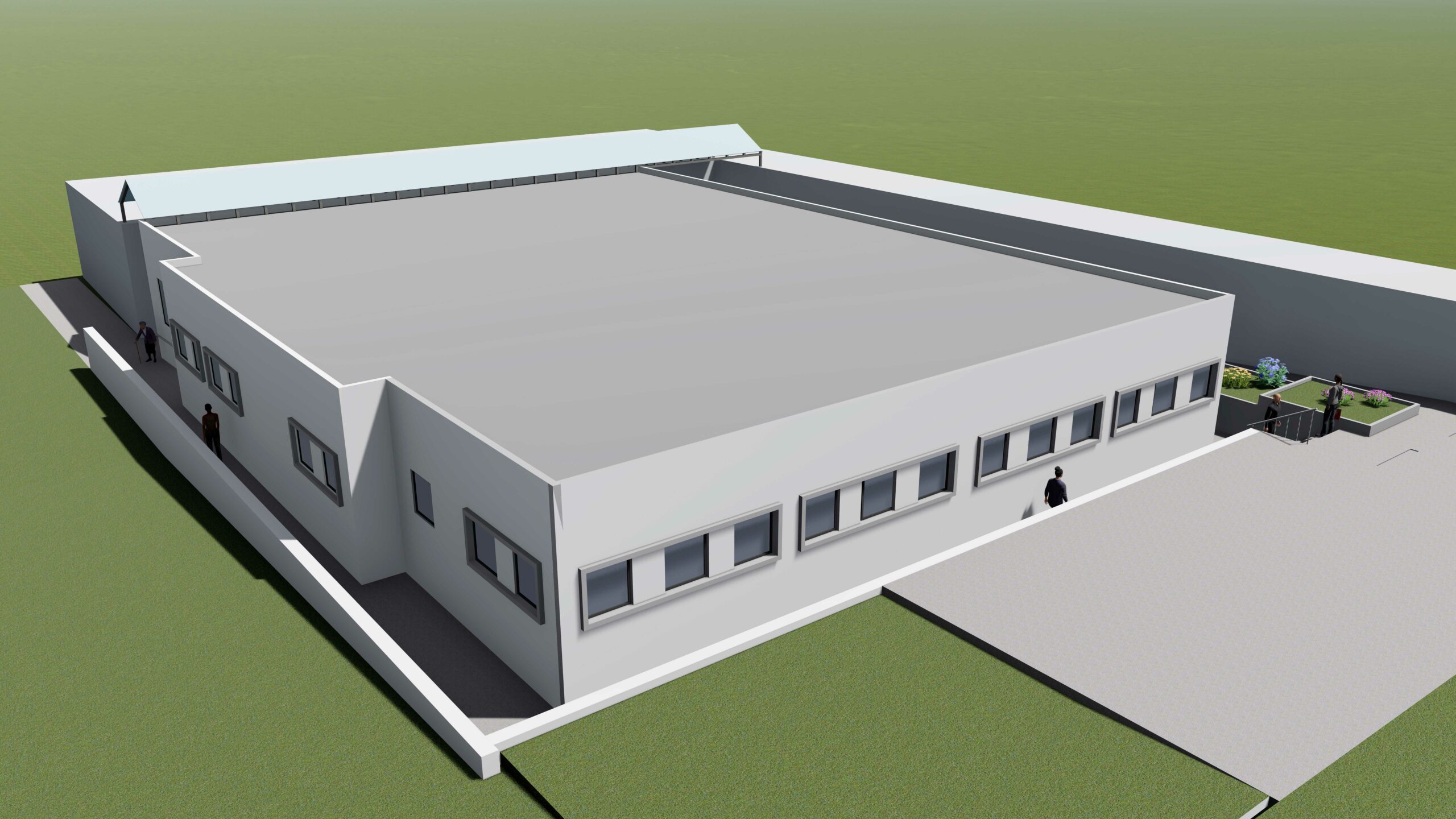 Render de cómo se tiene previsto que se vea el nuevo centro gastroenterológico del Hospital José Carrasco Arteaga del IESS. /Cortesía.