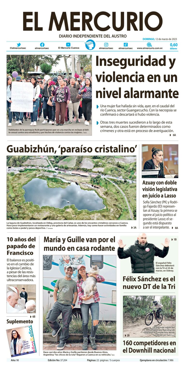 Portada impresa del 12 marzo 2023