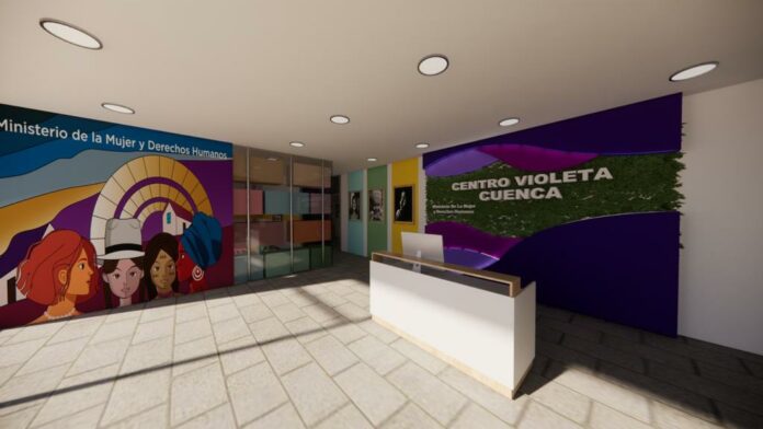 Render del primer Centro Violeta que funcionará en Cuenca. /Cortesía