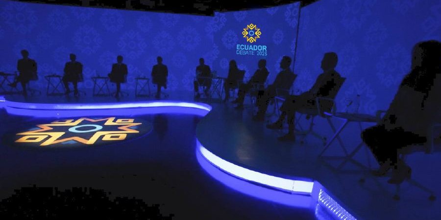 El debate presidencial del 2021, organizado por el CNE, fue criticado por la falta de dinamismo, en el Manual Ecuador Debate 2023 se han hecho cambios para evitar que se repita el error. Foto: CNE.