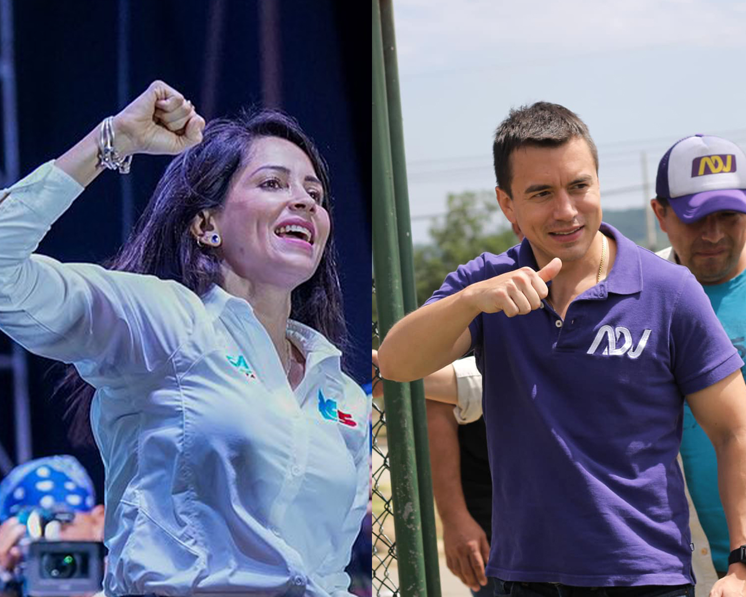 Luisa González y Daniel Noboa son los protagonistas del debate presidencial como los candidatos que pasaron a la segunda vuelta.