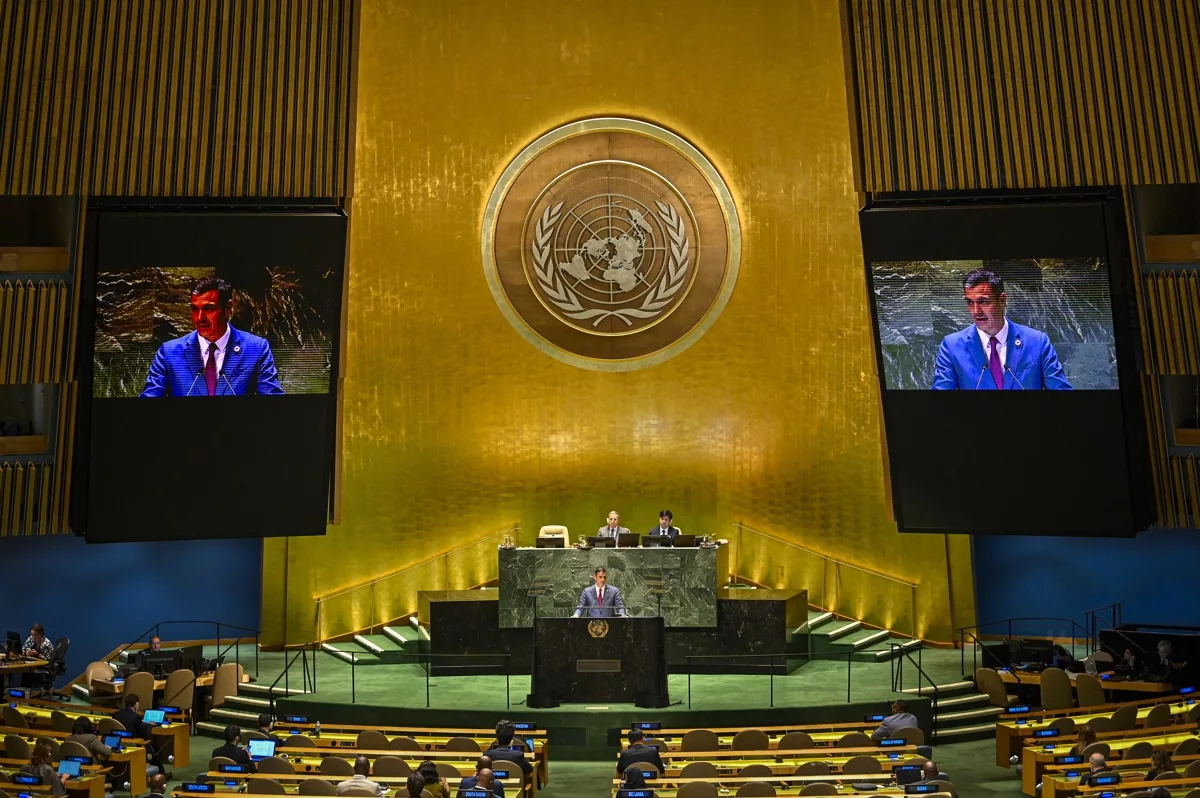 Solamente 20 mujeres tomaron la palabra en nombre de sus países este 2023 ante la Asamblea General de la ONU. Foto: EFE