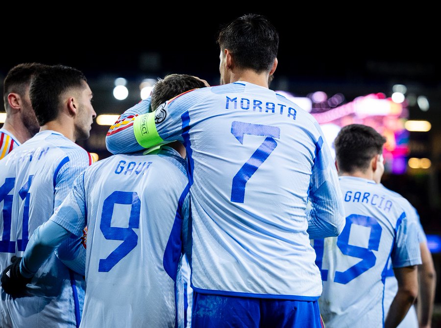 Gavi marcó el gol de la clasificación de España para la próxima Eurocopa 2024. Foto: España