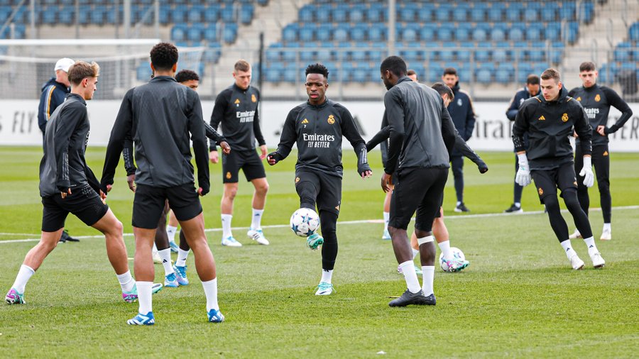 Jugadores del Real Madrid se preparan para recibir al Sporting Braga por la Champions. Foto: Real Madrid