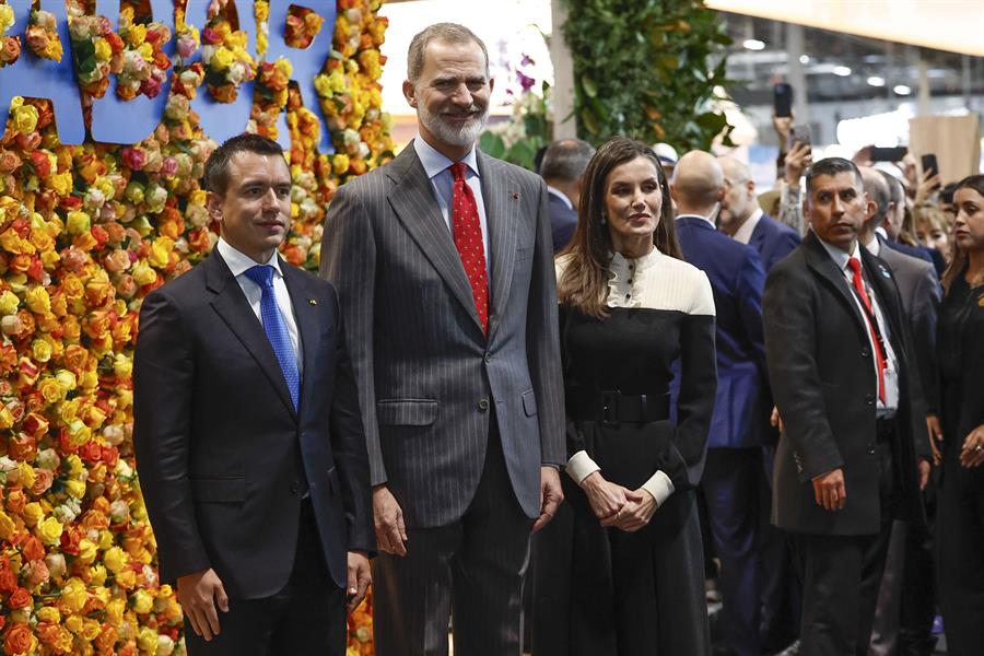 El presidente Daniel Noboa dijo este miércoles en el Fitur que deben "enseñarle al mundo cómo las cosas están mejorando" en Ecuador.