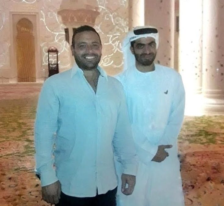 Adrián García junto al empresario árabe. Foto: Cortesía.