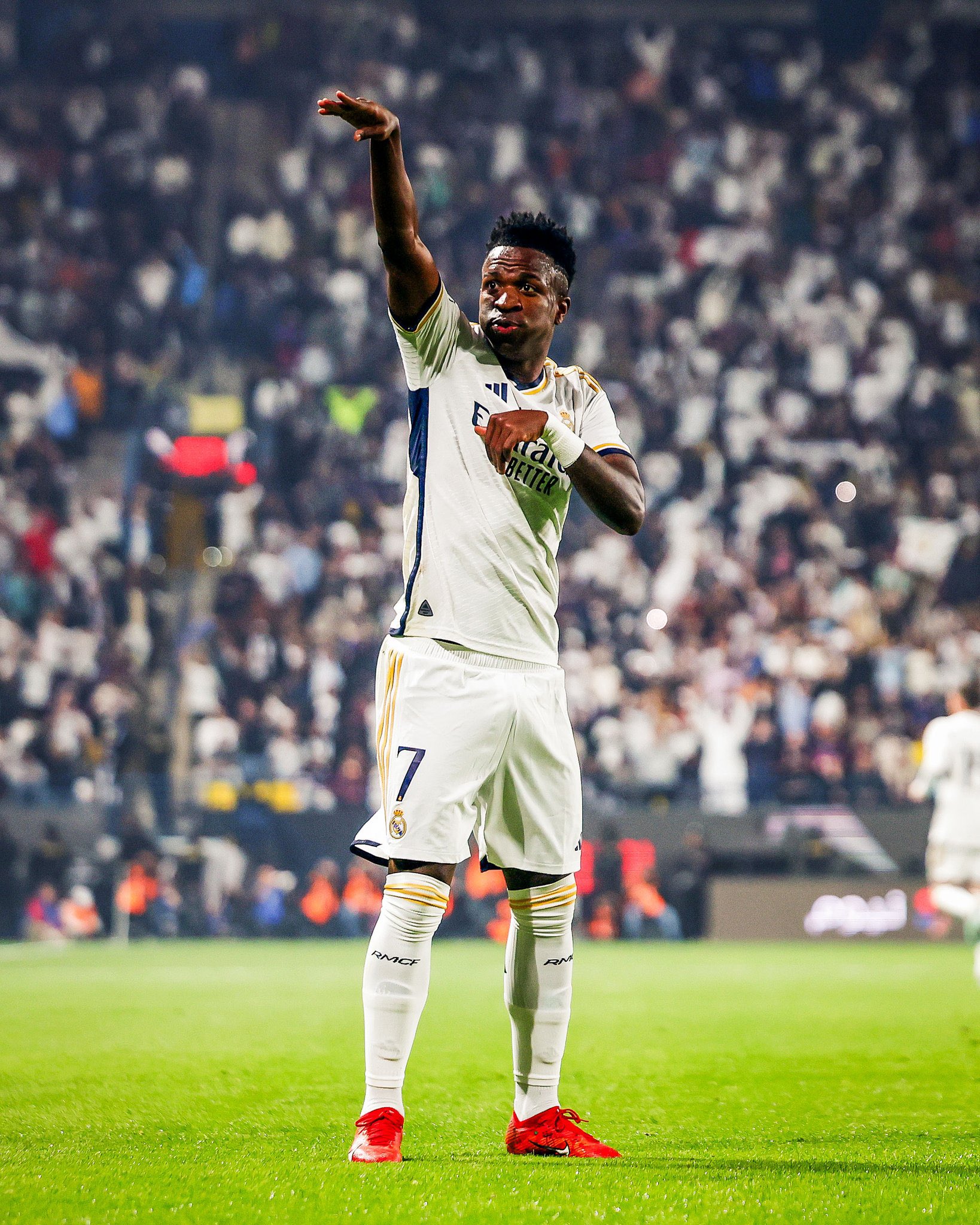 Vinícius celebra gol ante el FC Barcelona. Foto: Real Madrid