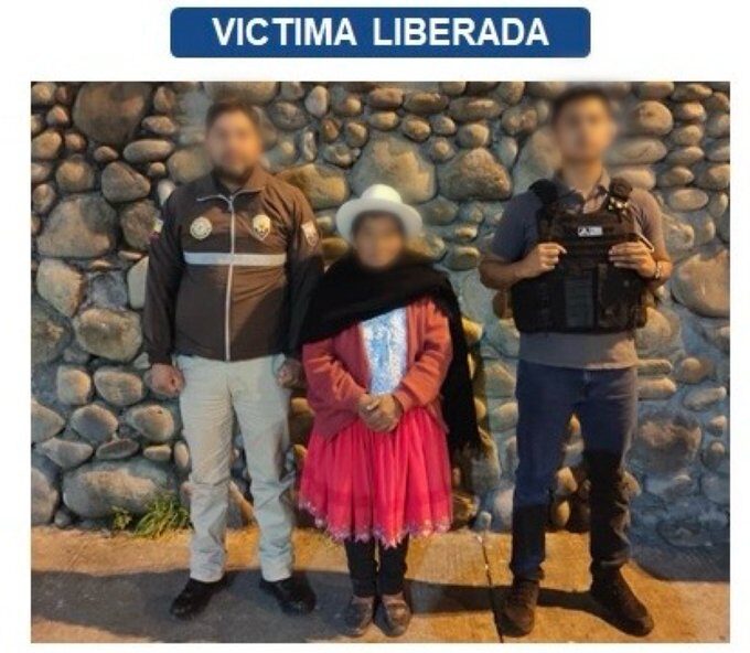 La Policía Nacional localizó a una mujer que fue secuestrada en la parroquia Jima de Sígsig.