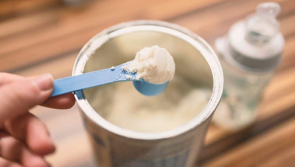 Referencia de la leche en polvo.
