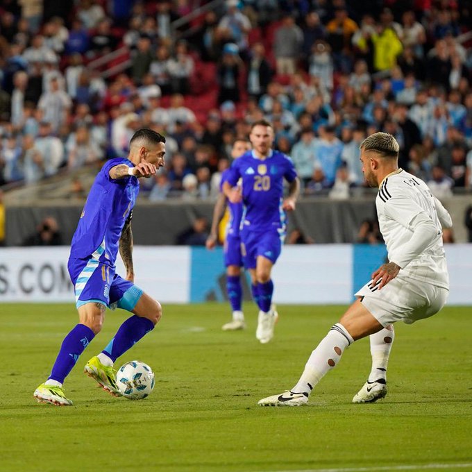 Di María en el partido ante Costa Rica. Foto: Argentina