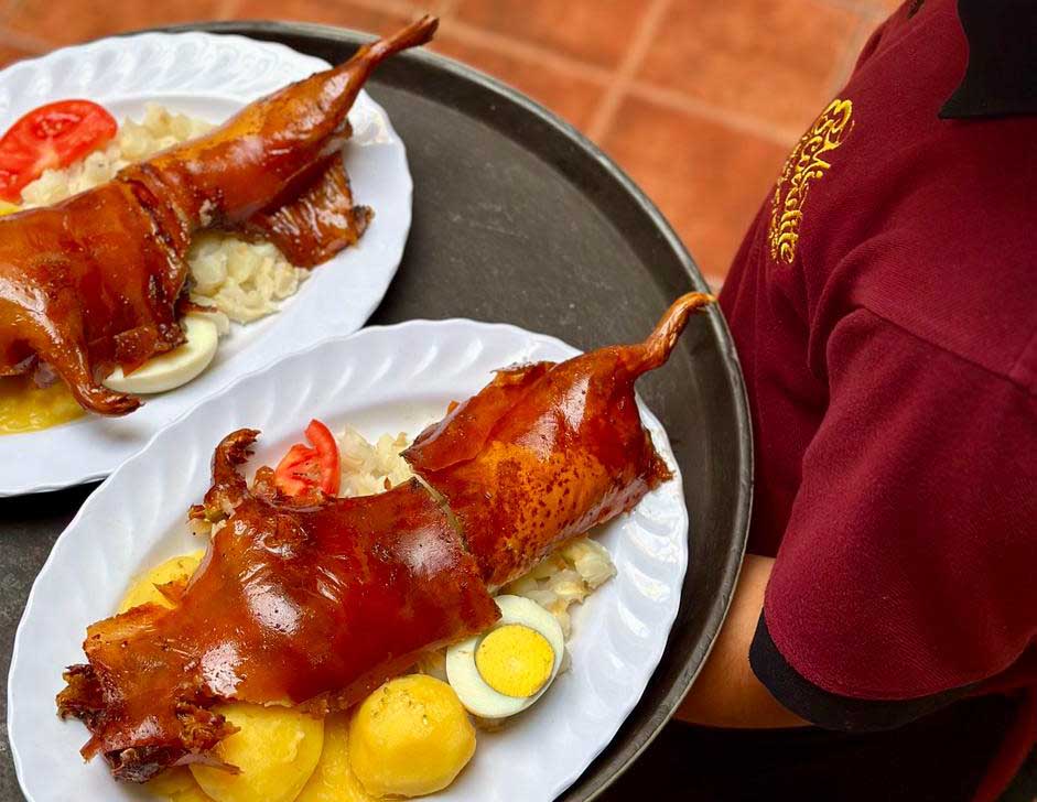 El cuy es el plato gastronómico predilecto del local Mi Escondite.