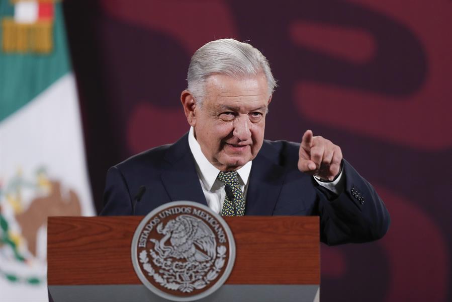 El presidente de México, Andrés Manuel López Obrador, en rueda de prensa matutina en Palacio Nacional, de la Ciudad de México.