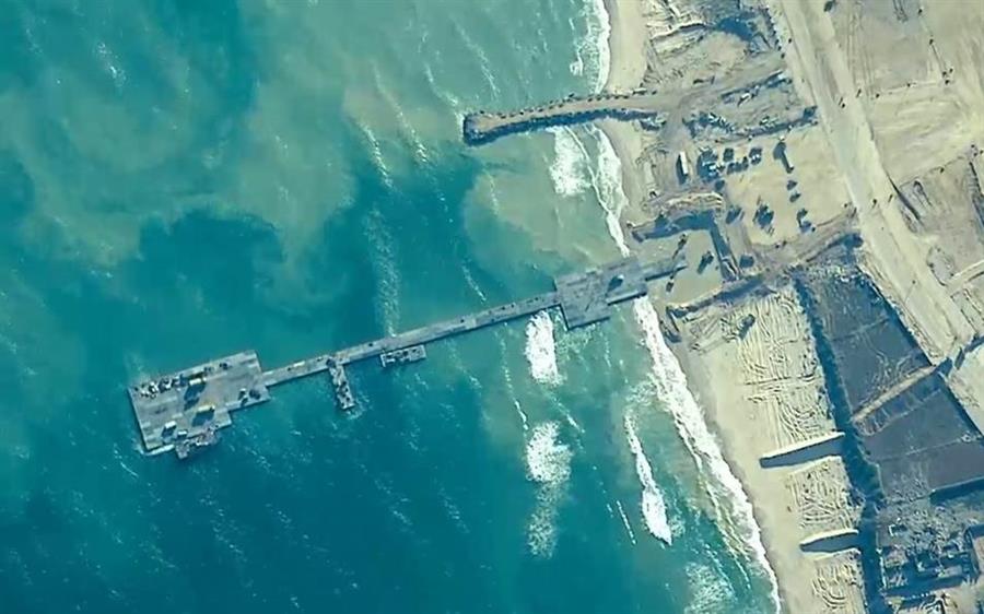 Gaza ha empezado a recibir ayuda humanitaria en tierra a través del muelle artificial construido y anclado frente a su costa por Estados Unidos