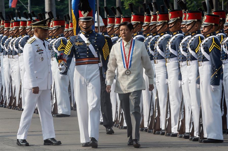 Las tensiones entre China y Filipinas han aumentado desde la llegada al poder de Ferdinand Marcos Jr. en 2022, que ha reforzado su alianza militar con EE. UU. EFE