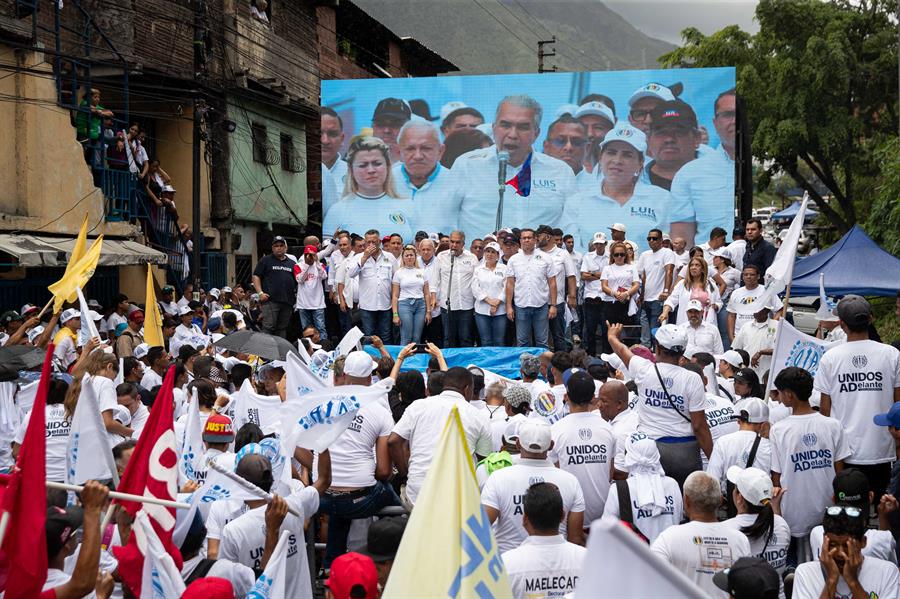 Martínez llamó a votar en las elecciones de este 28 de julio en paz y por un cambio en Venezuela. EFE