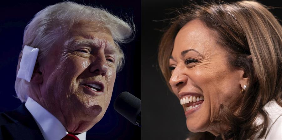 a precampaña para las elecciones presidenciales estadounidenses de 2024 entre la vicepresidenta demócrata Kamala Harris y el expresidente republicano Donald Trump comienza sin un líder claro