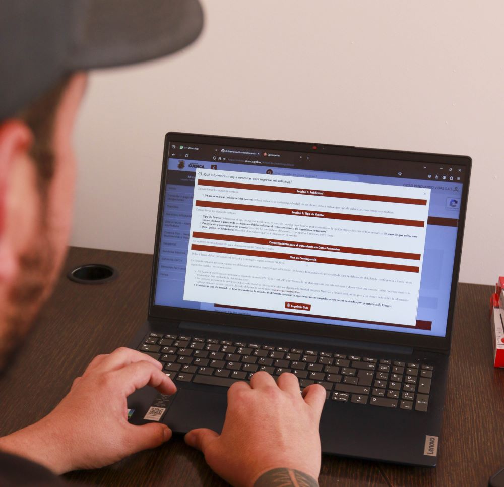 Los permisos que se gestionan en el Municipio se realizan online a través del portal "Cuenca en Línea”.