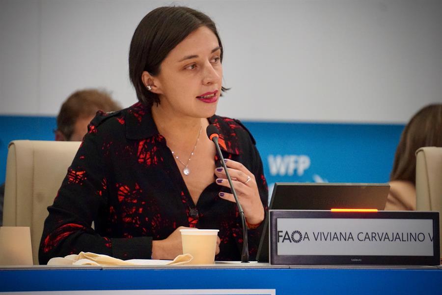 El Comité de Seguridad Alimentaria Mundial (CSA) de la ONU ha aprobado la designación de Colombia como sede de la II Conferencia Internacional de Reforma Agraria y Desarrollo Rural en 2026. En la imagen, la ministra de Agricultura y Desarrollo Rural de Colombia, Martha Carvajalino. EFE