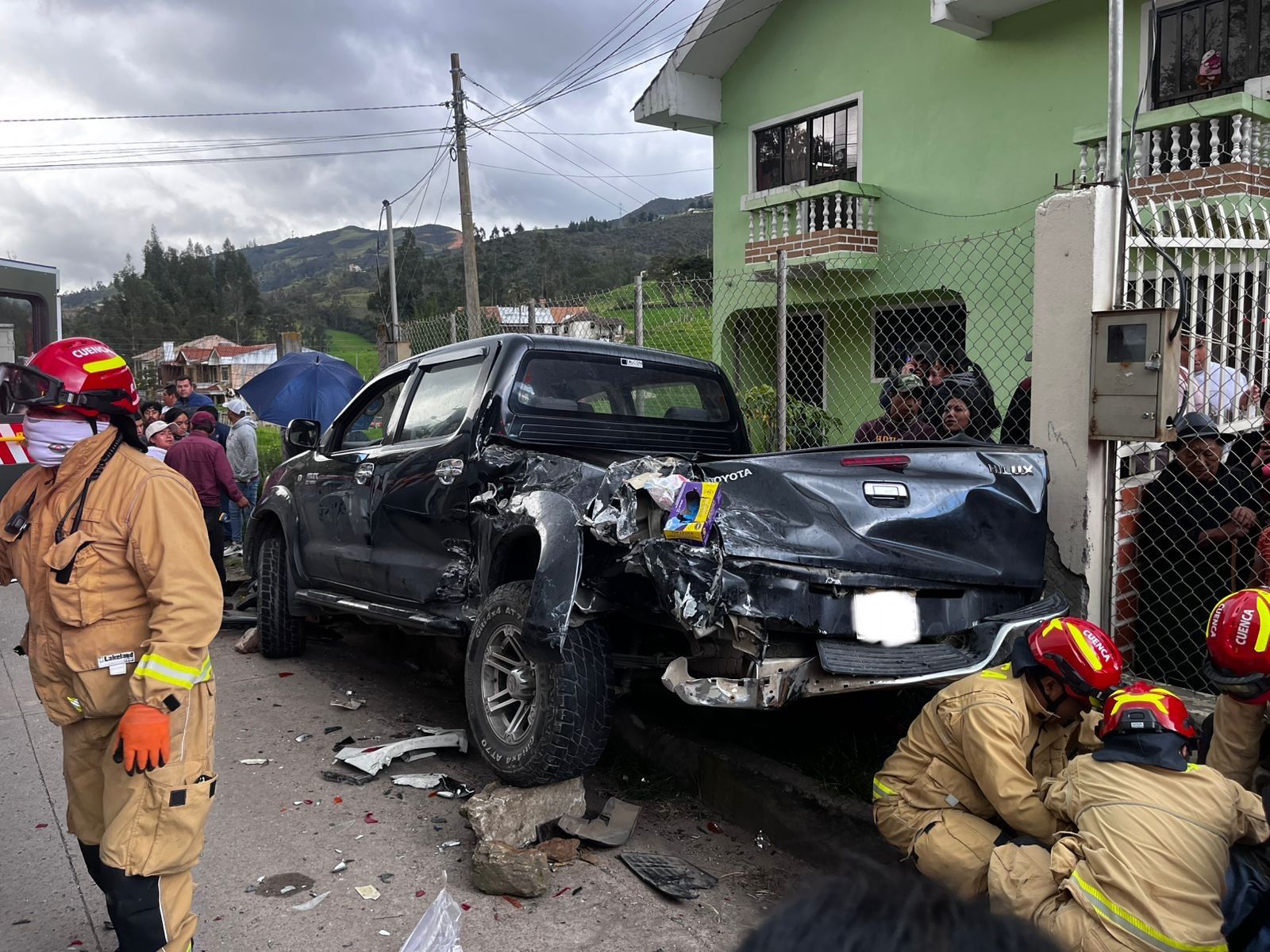 Así terminaron los vehículos tras el siniestro que se registró en Cumbe.