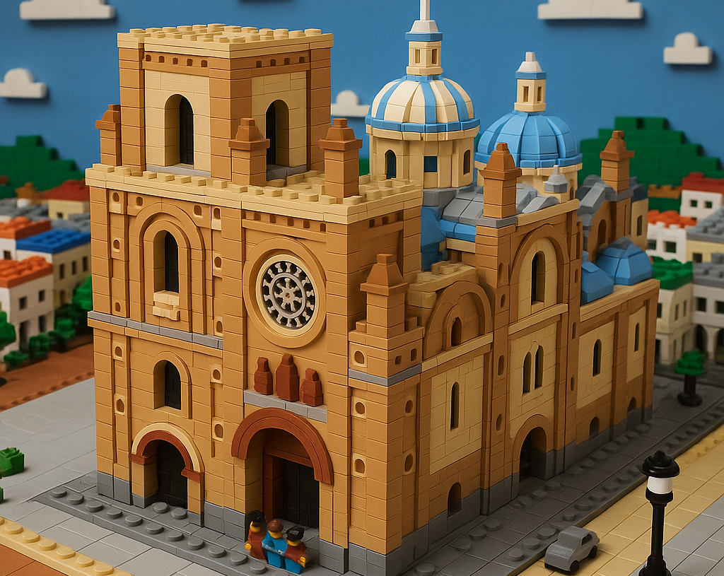 La Catedral de Cuenca, en versión, como resultado de la Inteligencia Artificial. Este 1 de junio de conmemora el Día del Niño.
